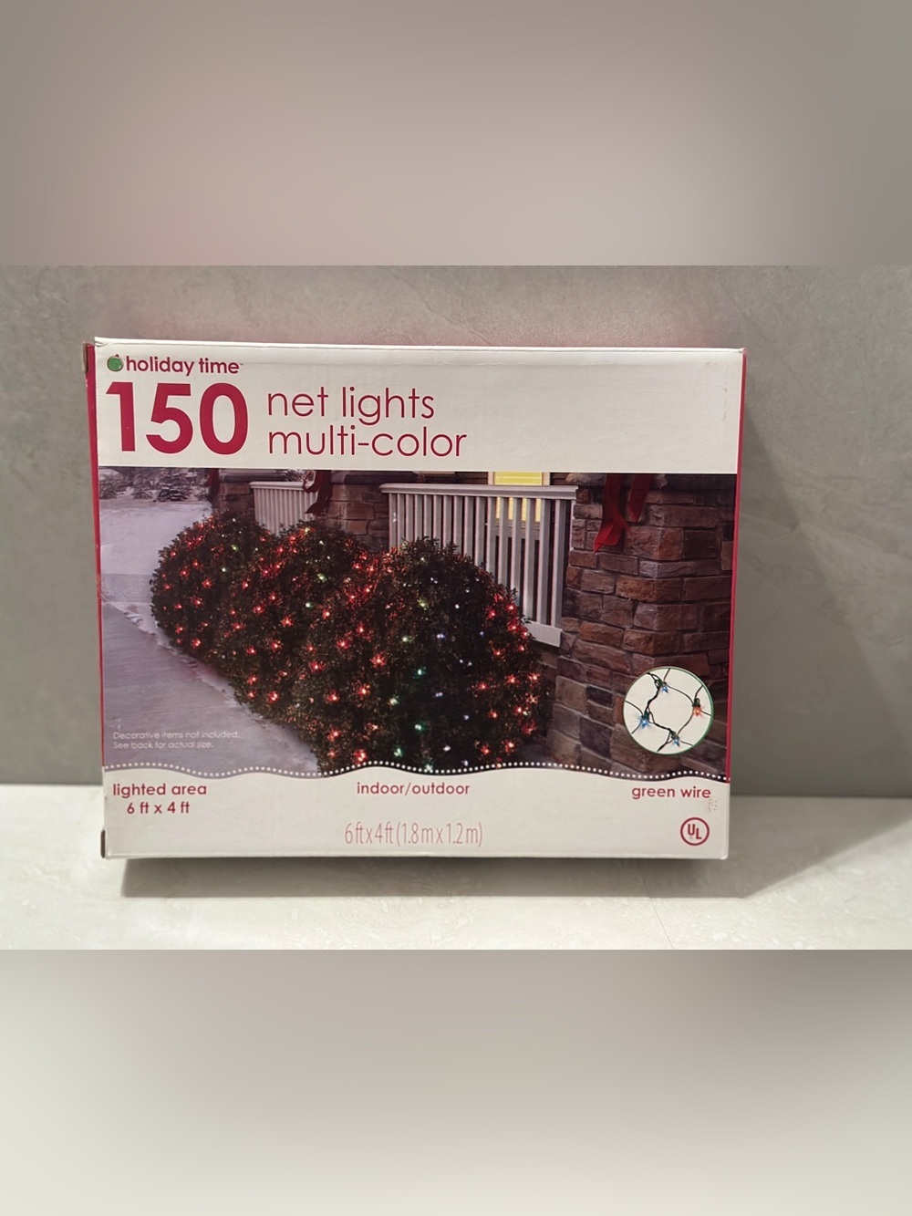 Holiday Time Multi Color Net Lights 6 X 4 Green Wire Holiday Christmas Open Box